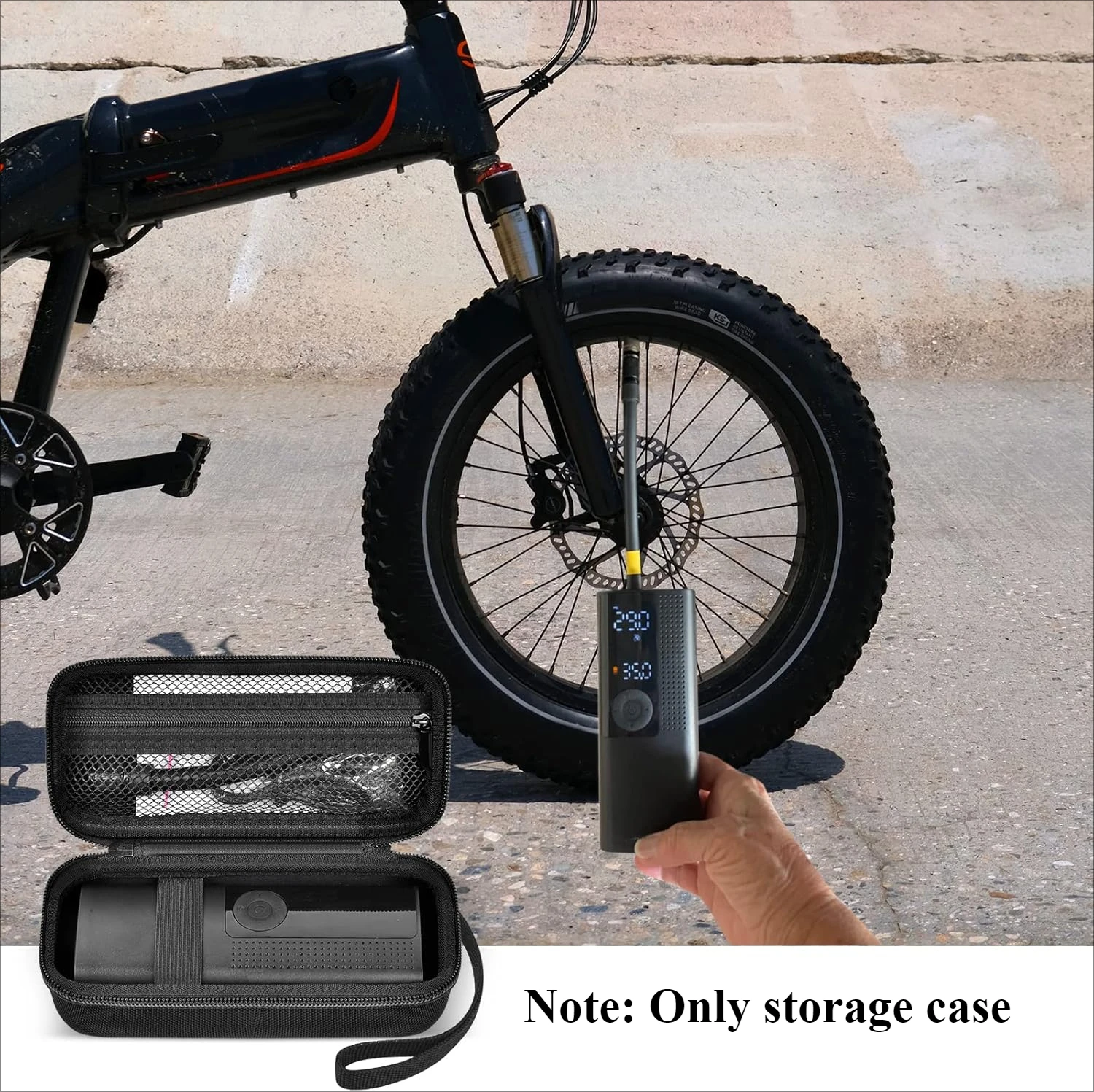 Case Compatible with Portable Air Pump, 120 PSI Air Compressor, Car Tire Inflator Storage Bag (CASE ONLY)