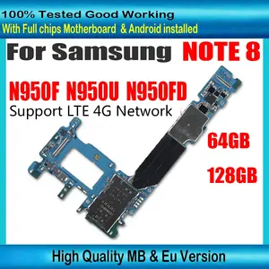 Bilashmart 100% Motherboard Logic Board Samsung Galaxy Note 8 N950 N950FD N950F N950U 64GB 128GB Unlocked MainBoard