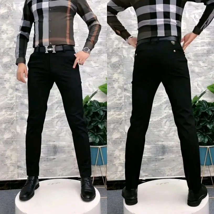 

Slim Fit Casual Pants for Men New Sle Faionable Trendy Personali High Elastici Antibacterial Long Trousers Urban Sle