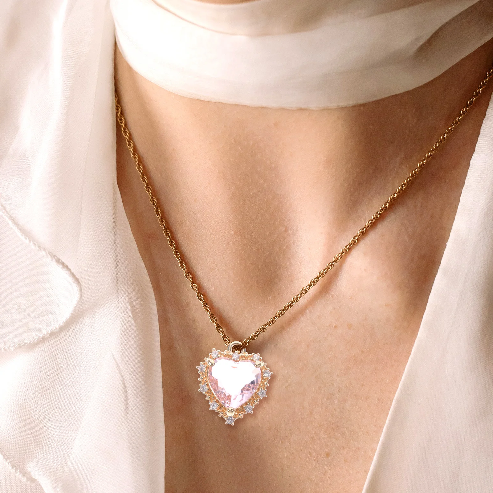 

10Pcs Heart Necklace Pendants Copper DIY Decorations Lightweight Cute Charm Decors for Handmade Jewelry Making Accessories