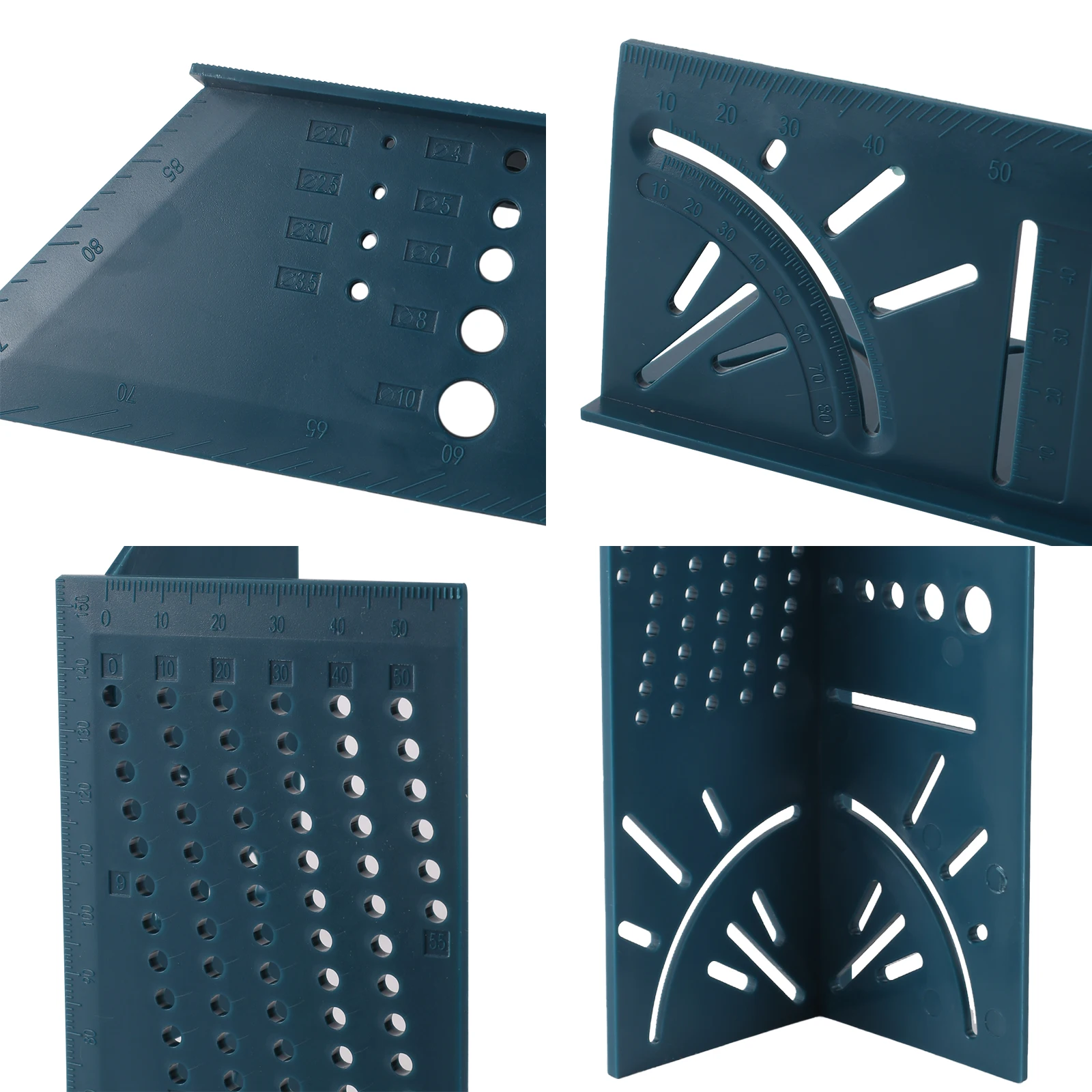 Multifunctional Locate Angle Ruler 3D Oblique Cutting Measuring Gauge Painting Drawing Lines Carpenters Layout Measuring Tool