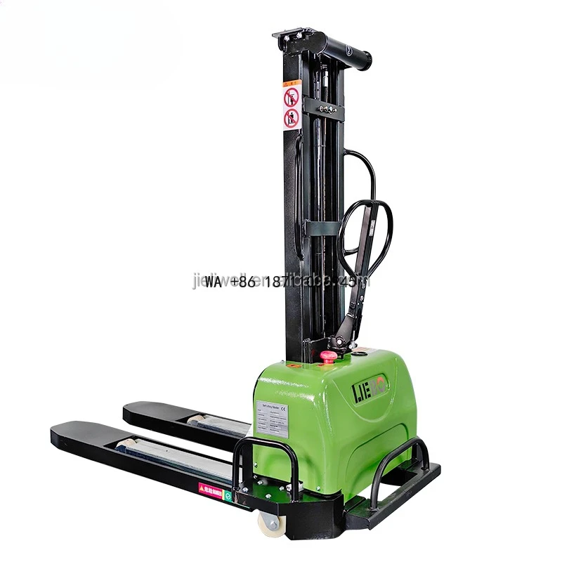 Portable 500kg 700kg Van Use New Price Forklift Semi Electric Stacker Climb on Truck Lifter1.3m 1.5m Load Self
