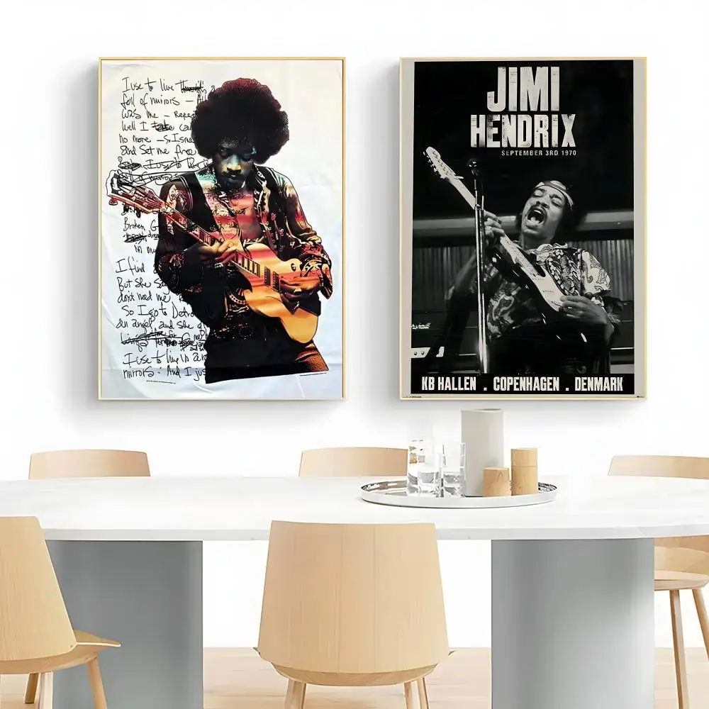 Legendary American Guitarist Jimi Hendrix Poster Wall Art Print Decorative Mural Home Decor Gift Unframed