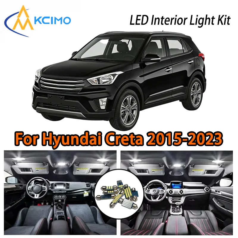 

KCIMO For Hyundai Creta 2015-2023 Premium LED Interior Kit - 2 Colors , Quick Installation, Long-Lasting