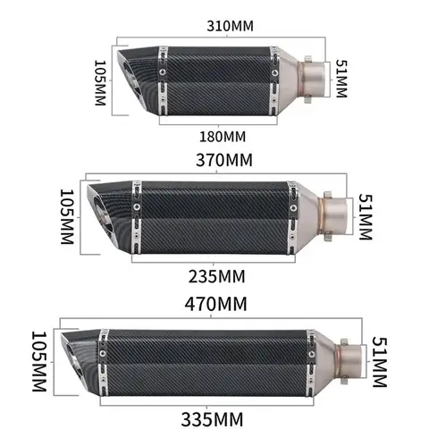 51mm Escape Moto Tube motorcykelavgasljuddämpare 8 best sales Moto G Power 2022 - №6
