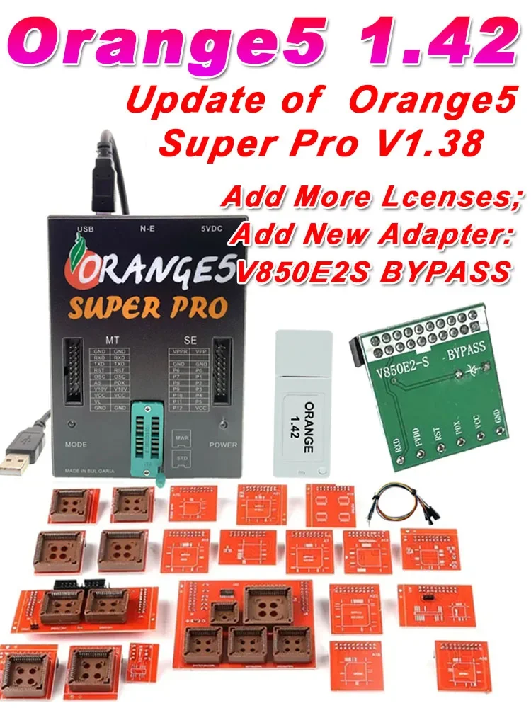 Newest Orange5 Super PLUS V1.42 Programmer Full Activation ECU Programing Add More License for Toyota for Suzuki for Hyundai etc