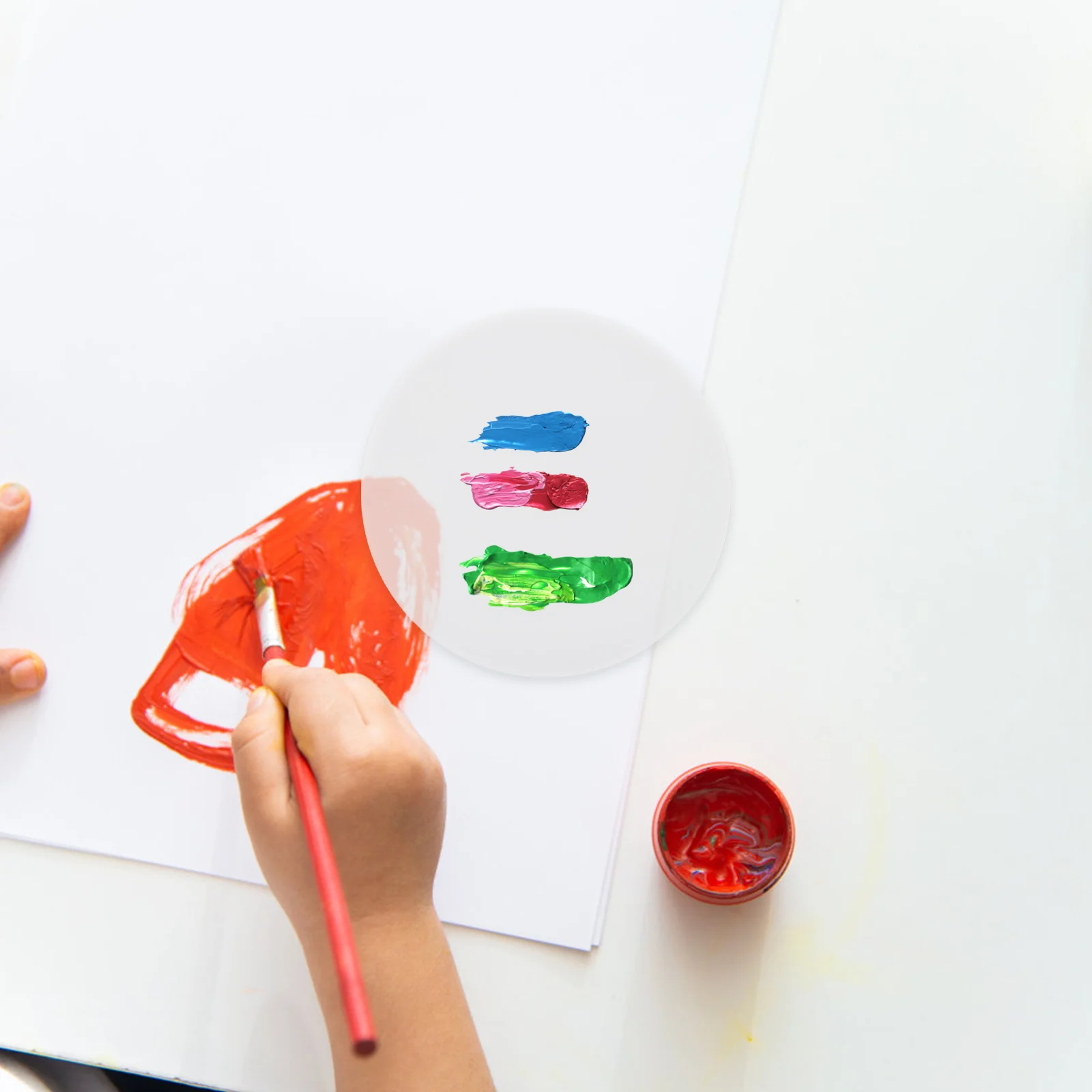 

12pcs Acrylic Discs Transparent Round Plain Circle Blanks Drawing Board DIY Craft Paint Mixing Smooth Edges Washable Clear