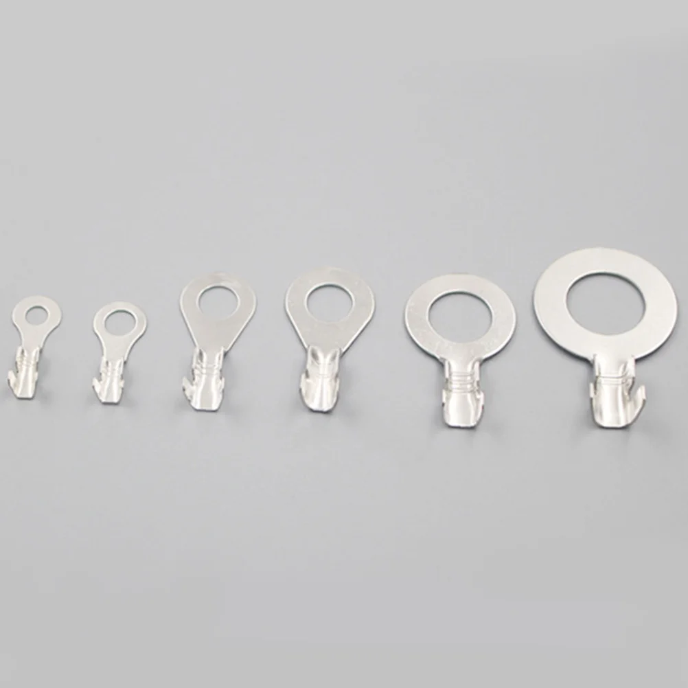 

150Pcs Tinned Annular Cable Terminals Non-Insulated Wire Lugs Connector Kit for Motorcycle Automotive Household Use