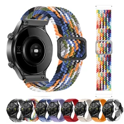 Pulseira de relógio de nylon para Samsung Galaxy Watch 3, alça trançada ajustável, compatível com Huawei, 45mm, 46mm, 20mm, 22mm