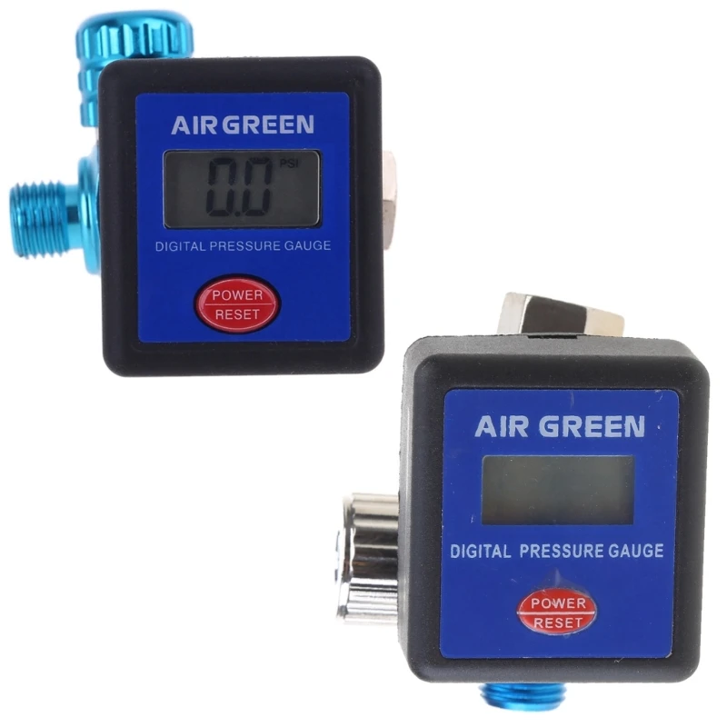 F92C Digital Pressure Regulator Air Gauge with Locking Adjustment for Valve Suitable for Spray-Gun Paint-Gun PSI BAR Kpa KG/C