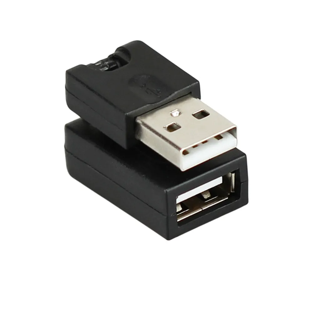 Usb 2.0 Mannelijk Naar Vrouwelijk 360 Graden Adapter, Usb-Verlengkabel, Links En Rechts Buigrotatie, Usb-Connector