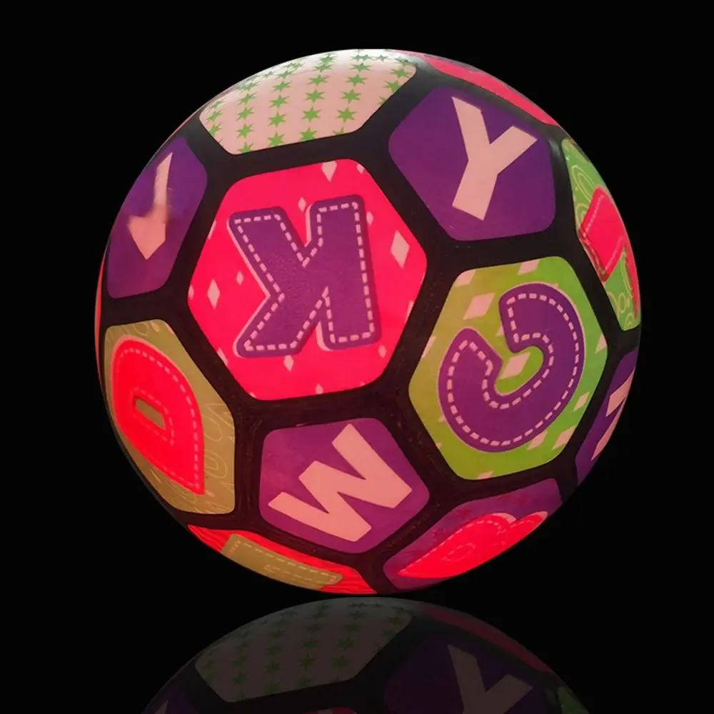 Portable Luminous Ball Multistyles 22cm Inflatable Throwing Bouncy Ball Flashing Sport Fitness ball Outdoor Interactive Games