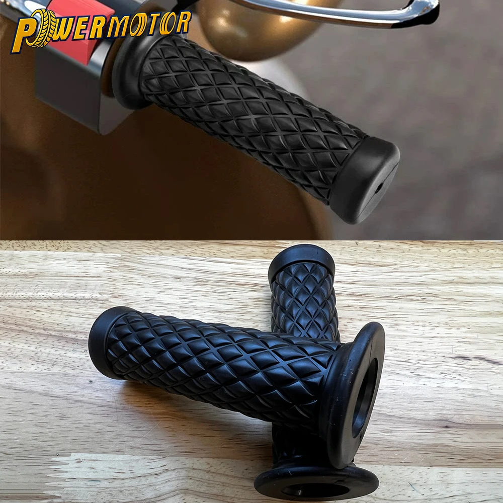 

7/8" 22mm Vintage Cafe Racer Handlebar Grip Retro Rubber Grips For KTM DUKE SMC Honda CBR Kawasaki NINJA 250R ZX Suzuki GSXR