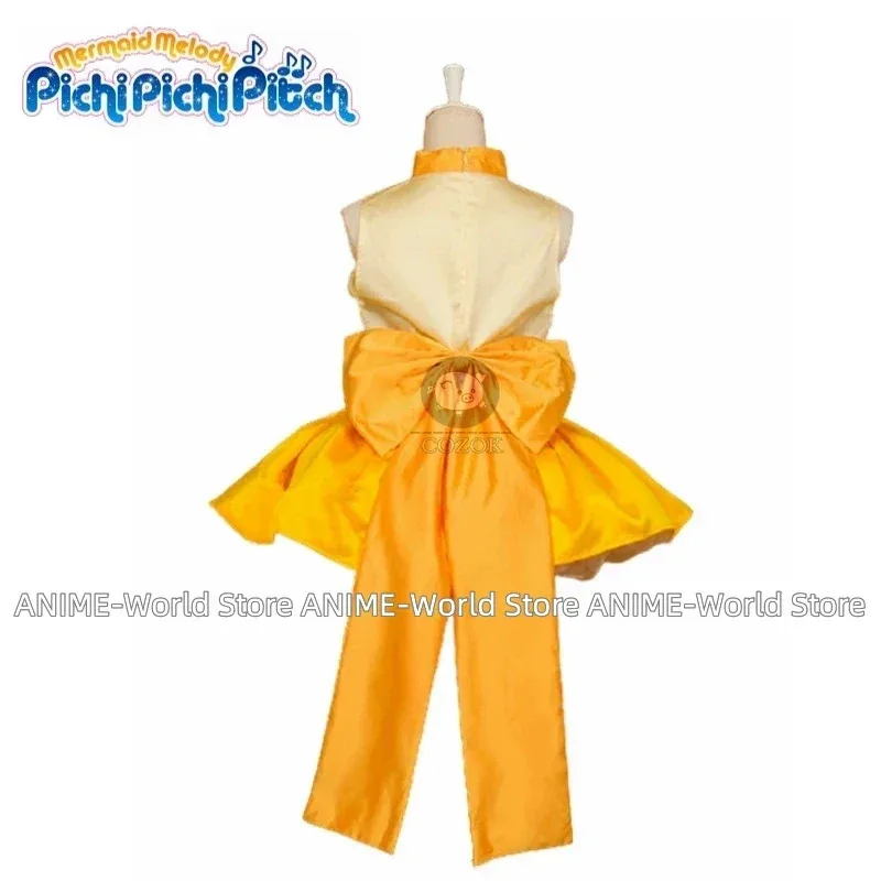 《Custom size》Anime Mermaid Melody Pichi Pichi Pitch Coco Princess Dress Cosplay Costume With Gloves Prop necklace Suit Wig Shoes