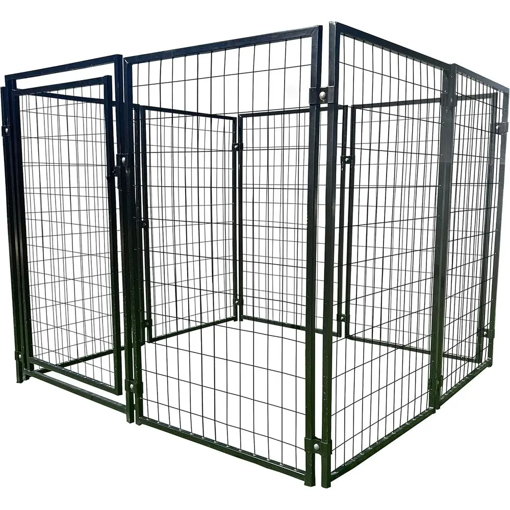 

Dog Kennel Playpen Indoor Outdoor Pen for Small/Medium/Large Puppy/Dog 5'x5'x4' Large Galvanized Steel Kennel Anti-Rust Portable