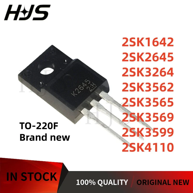 10pcs New 2SK3562 2SK3569 2SK2645 2SK3264 2SK3565 2SK4110 2SK1642 2SK3599 K3562 K3569 K2645 K3264 K3565 K4110 K1642 TO-220F MOS