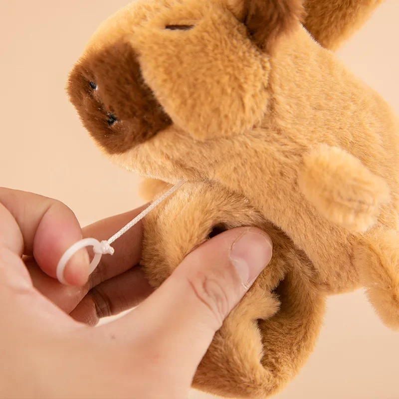 لطيف كابيبارا أفخم معصمه لطيف الحيوان المفاجئة على سوار المعصم لعبة محشوة لينة للفتيات الاطفال Kawaii المعصم يمكن ارتداؤها دمية هدية