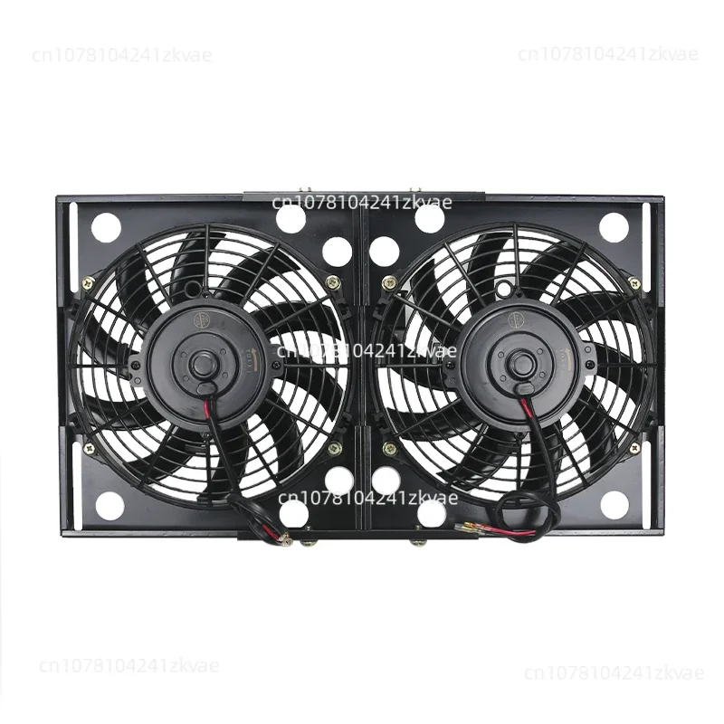 The J6 car air conditioning condenser electronic fan has been transformed into a General Motors radiator fan.