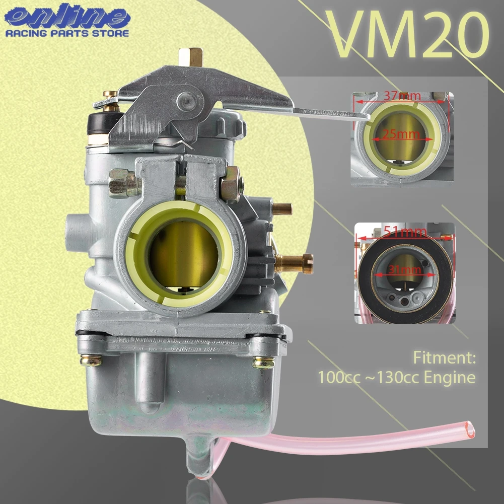 

VM20 Carburetor Motorcycle VM 20 Carburetor Carb Engine With Oil Fliter For MIKUNI Round Slide VM20 ATV Go Kart Carb Dirt Bike