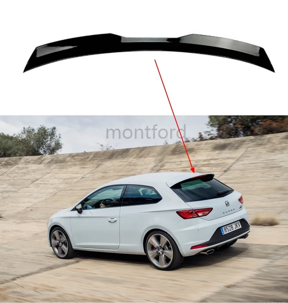 

Высококачественный черный задний спойлер из АБС-пластика для Volkswagen Seat LEON 5F MK3 3doos/5doors, спойлер, украшение крыла 2012-2020