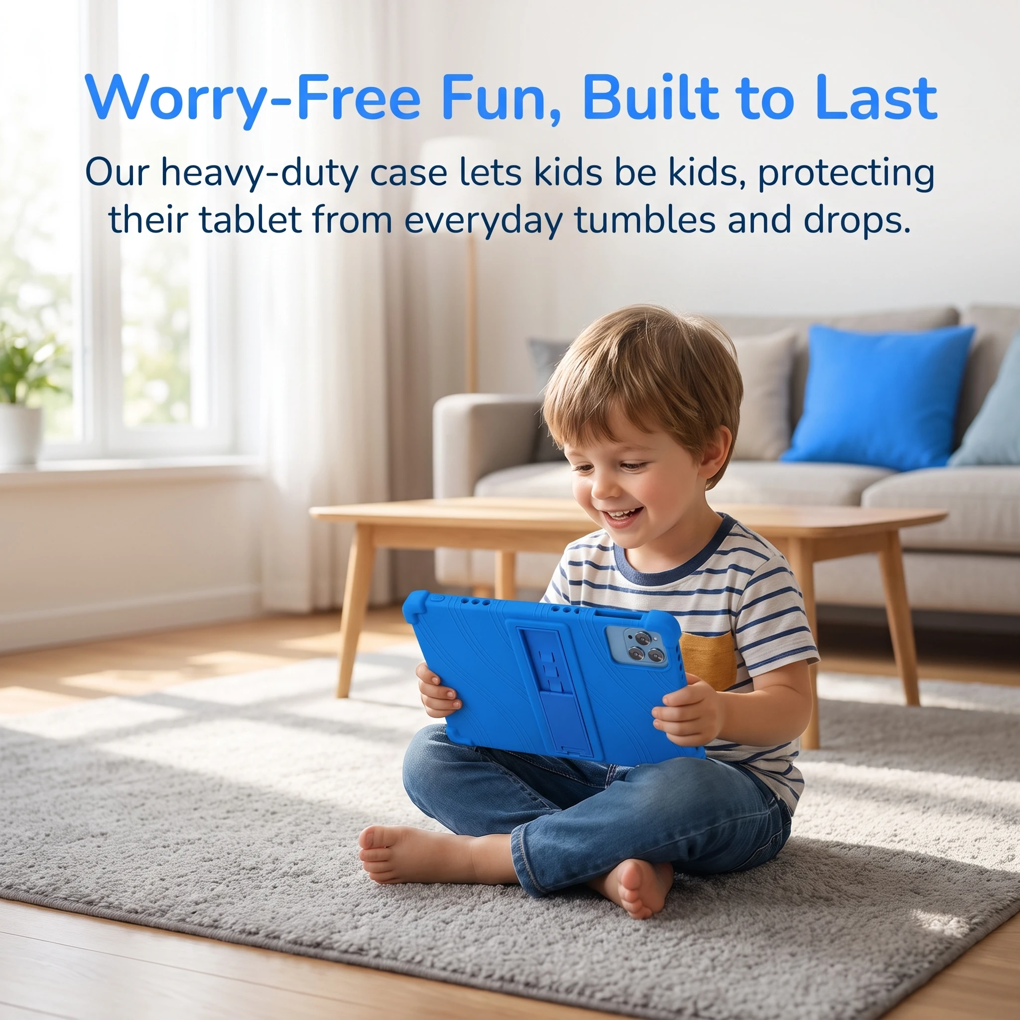 Protective Case for 10.1-inch Kids' Tablets: 10.1-inch, Child-Friendly Soft Silicone Case with Adjustable Stand