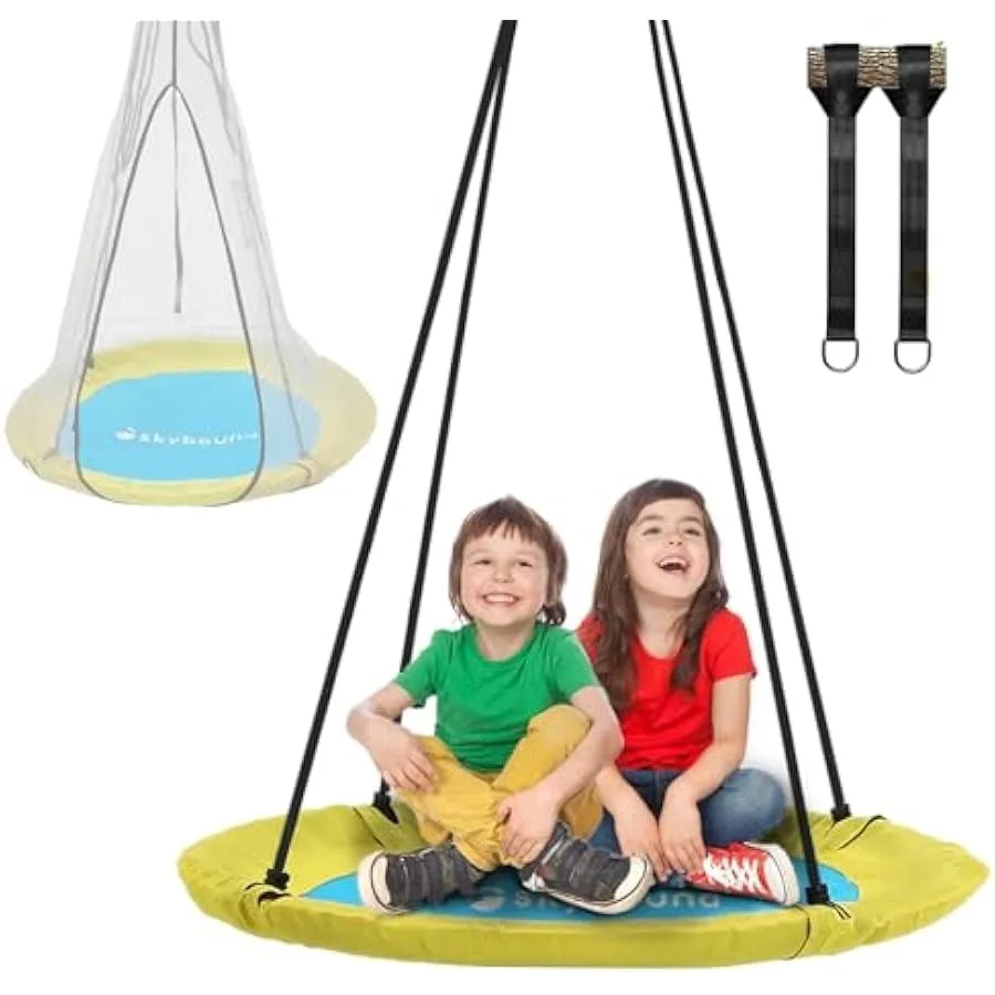 

Tree Swing Saucer Swing - 600LB Weight Capacity - Outdoor Swing with Hanging Straps - Waterproof Swing for Trees - Durable Flyi