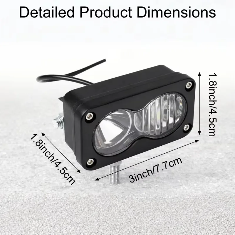 Sur-Ron Light Bee LBX Plug and Play Dual LED Headlight Kit 8-24V Baja Style With Rock Light