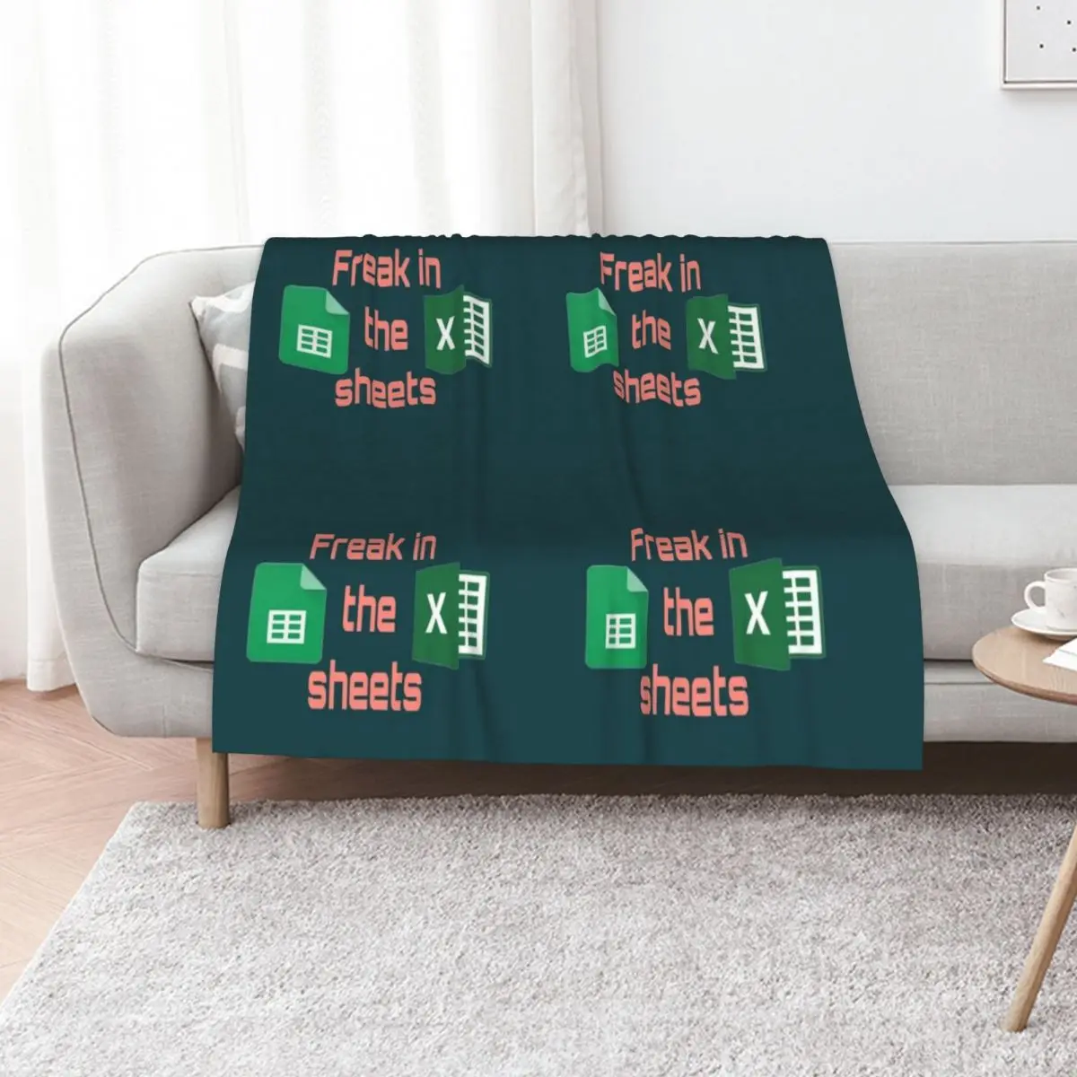 Freak in the sheets Excel vs sheets Throw Blanket All Weather Soft Throw Blanket for Sofa