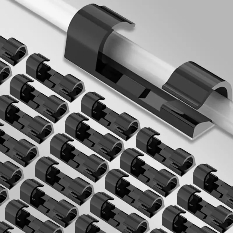 20Pcs Cable Organizer Clips Cable Management Desktop & Workstation ABS Wire Manager Cord Holder USB Data Line Bobbin Winder