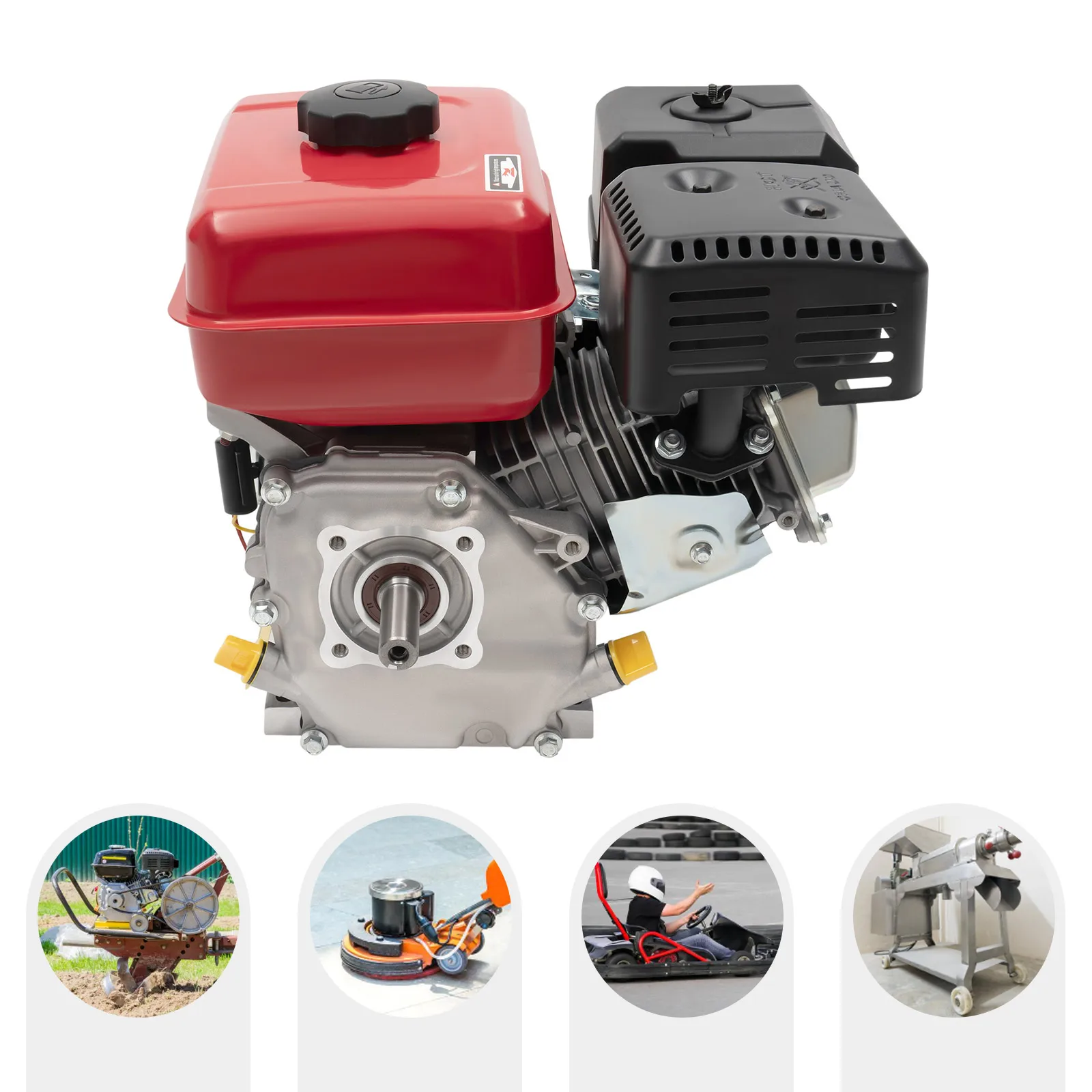 3000w 4-Stroke Gas Powered Engine, 7.5 Hp Motor Gas Powered Portable Engine Pull Start Air Cool