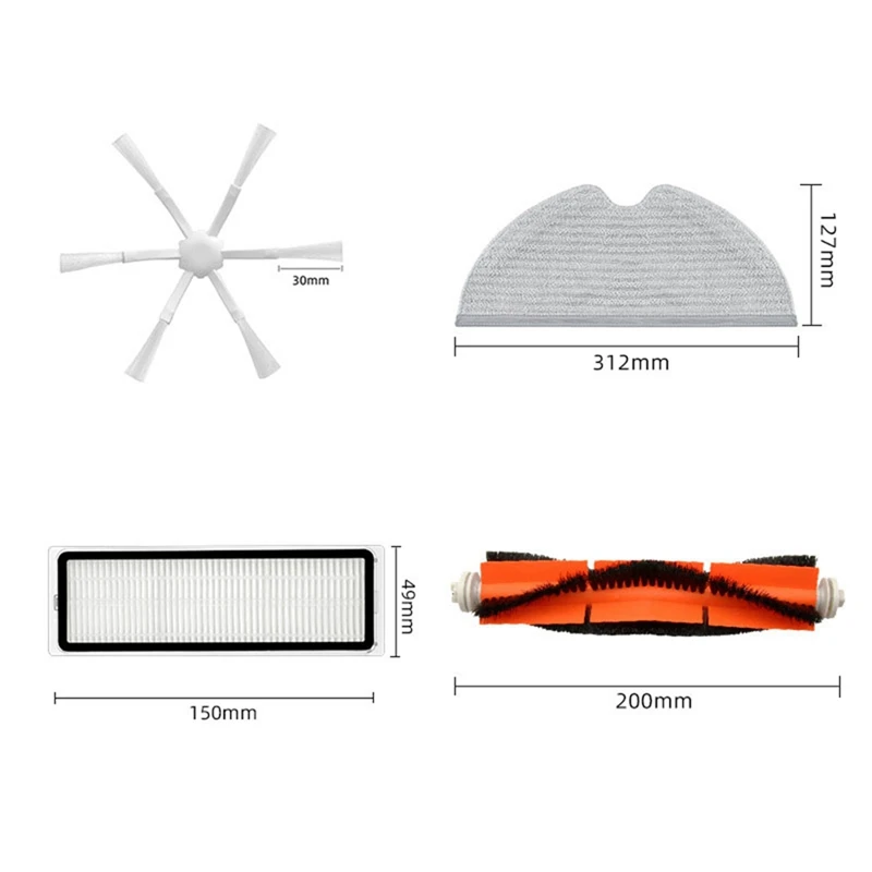 Kit d'accessoires pour aspirateur robot, brosse latérale principale, filtre, vadrouille, gril, Xiaomi ata jia 2C, STYTJ03ZHM