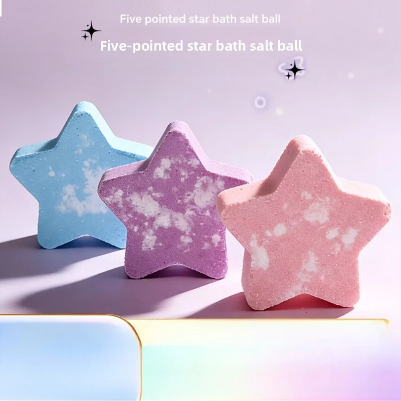 Star Shape Bath Bomb Set SPA Essential Oil Shower Fizzer Exfoliating Relaxing Bath Salt Ball Aromatherapy Gift for Women