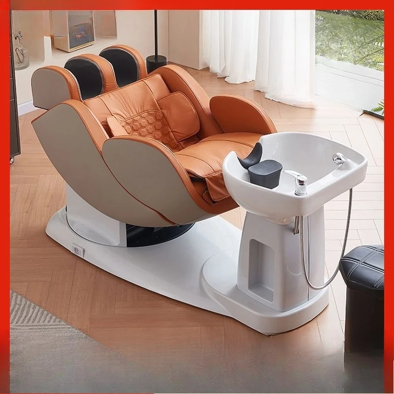 Massage flush bed Scalp care Hair care chair Multifunctional rotating and resting integrated hair treatment shampoo bed