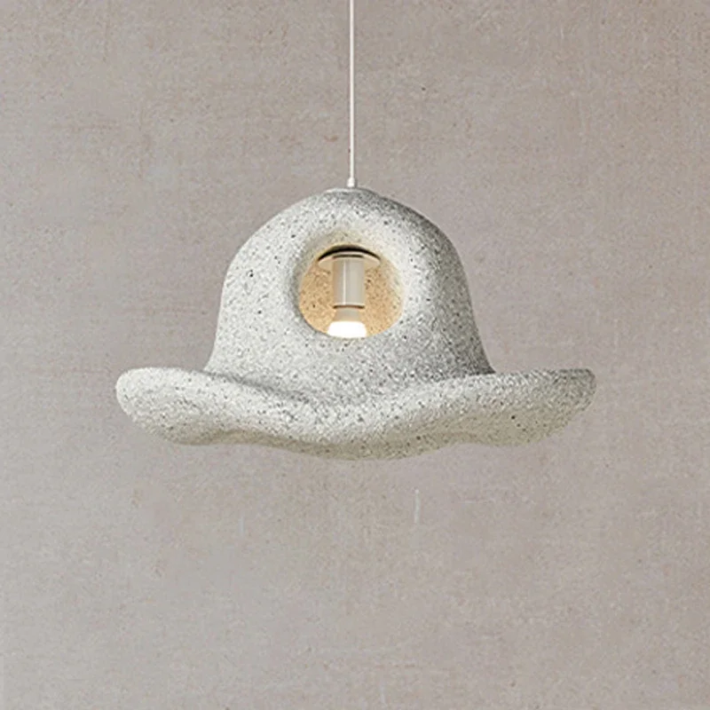 Starspot Red Vintage Dining Hall Droplight Wabi Sabi Light Grey Designer Personality Hat Shape Studio Apartment Pendant Lamp