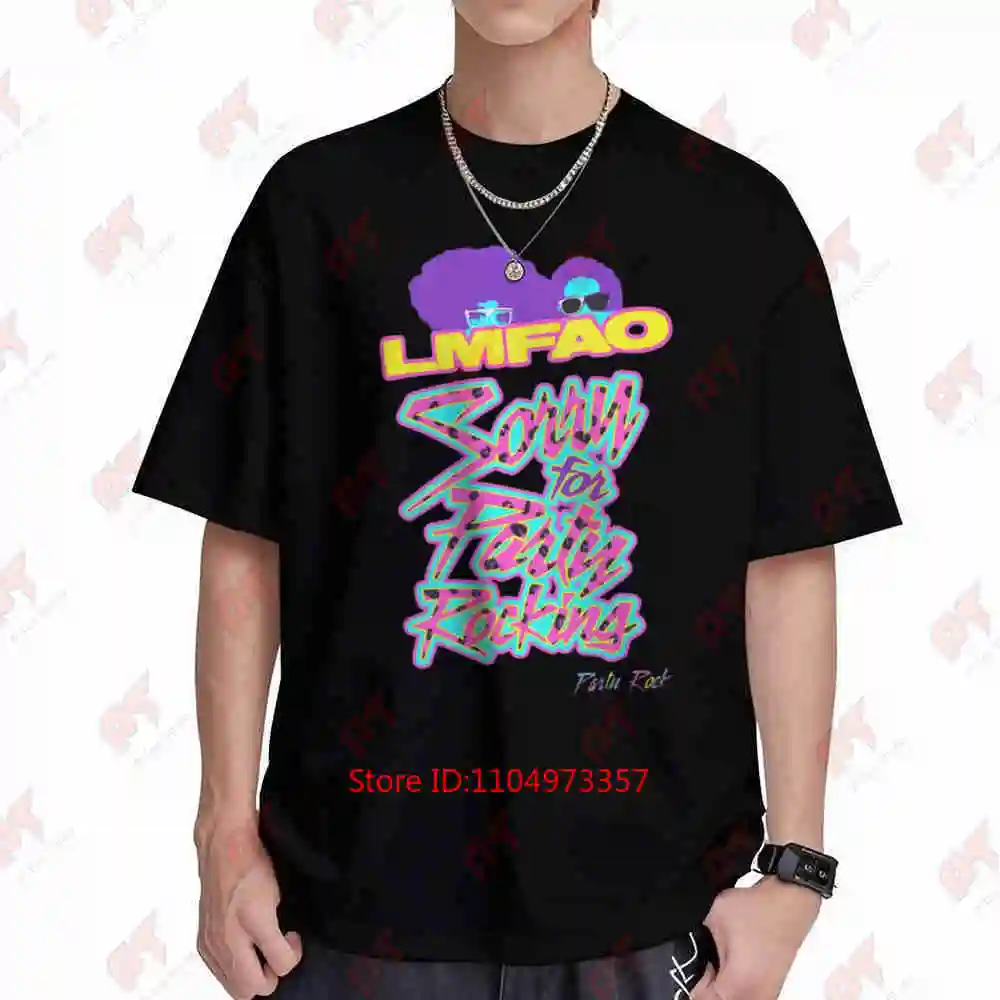 LMFAO Sorry For Party Rocking Short Sleeve Tee 100% Cotton T-Shirt