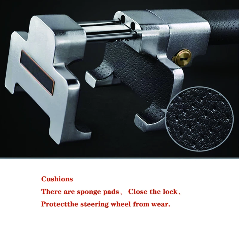 Universal Car Steering Wheel Lock Universal Security Car Anti Theft Safety Alarm Lock Retractable Anti Theft Protection T-Locks