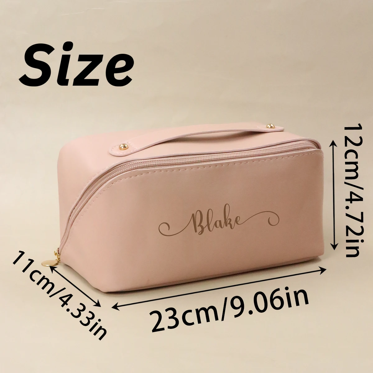 Custom Makeup Bag, Personalized Cosmetic Bags For Women, Customizable Make Up Bag, Customized Name Travel Cosmetic Bag,