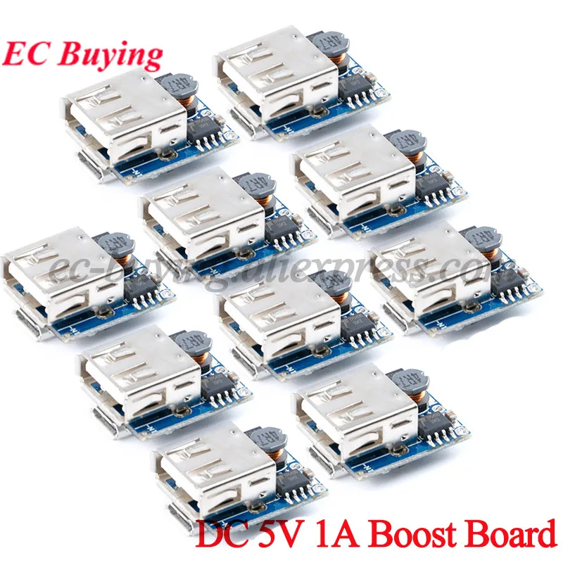 10Pcs/1pc DC 5V 1A Boost Step Up Power Module Lithium LiPo Battery Charging Protection Board LED Display USB For DIY Charger