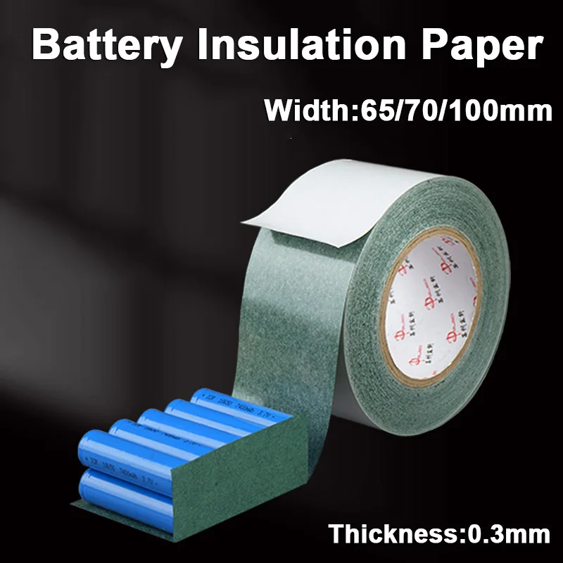 18650/21700/26650/32650 Lithium Battery Insulation Paper 1M 5M Gasket Barley Paper Battery Pack 65/70/100mm Width