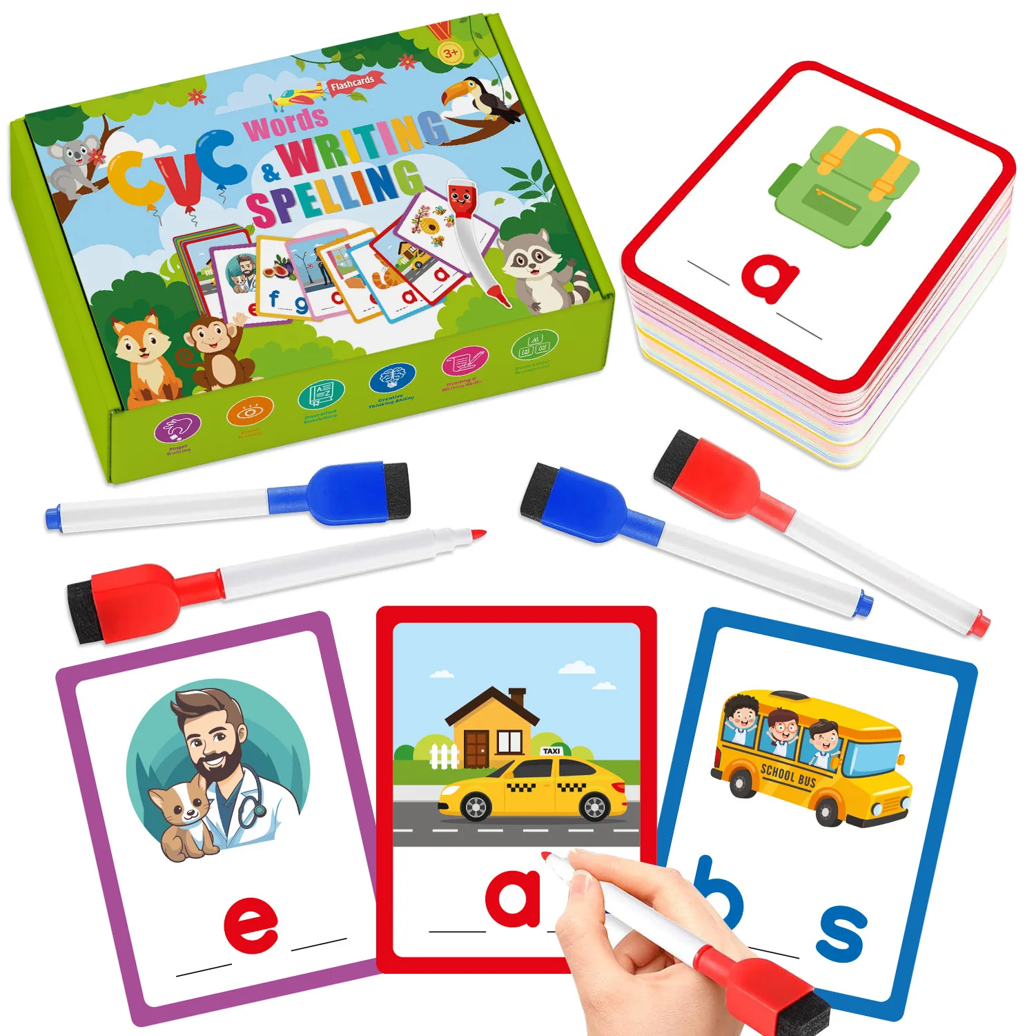 

Детская обучающая головоломка Монтессори для раннего образования, CVC, обучение слов