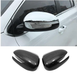 Side Door Mirror Carbon Fiber Look Rear View Rearview Caps Trim Car Covers Overlays Styling For Kia Sportage KX5 2016 2017-2019