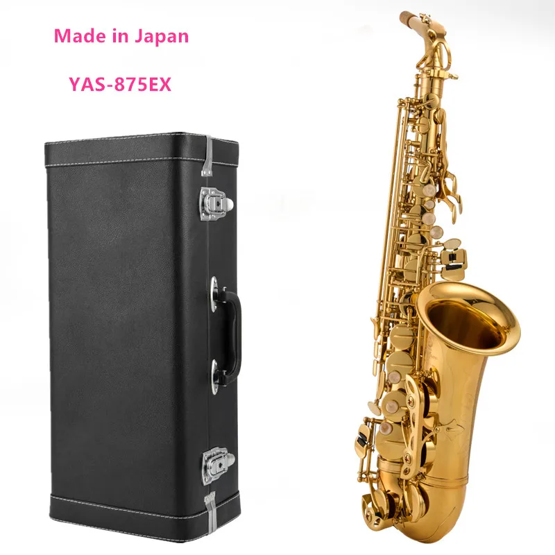 YAS-875 Alto Saxophone, Eb Tone, Gold Plated Finish, Comes with Mouthpiece and Carrying Accessories