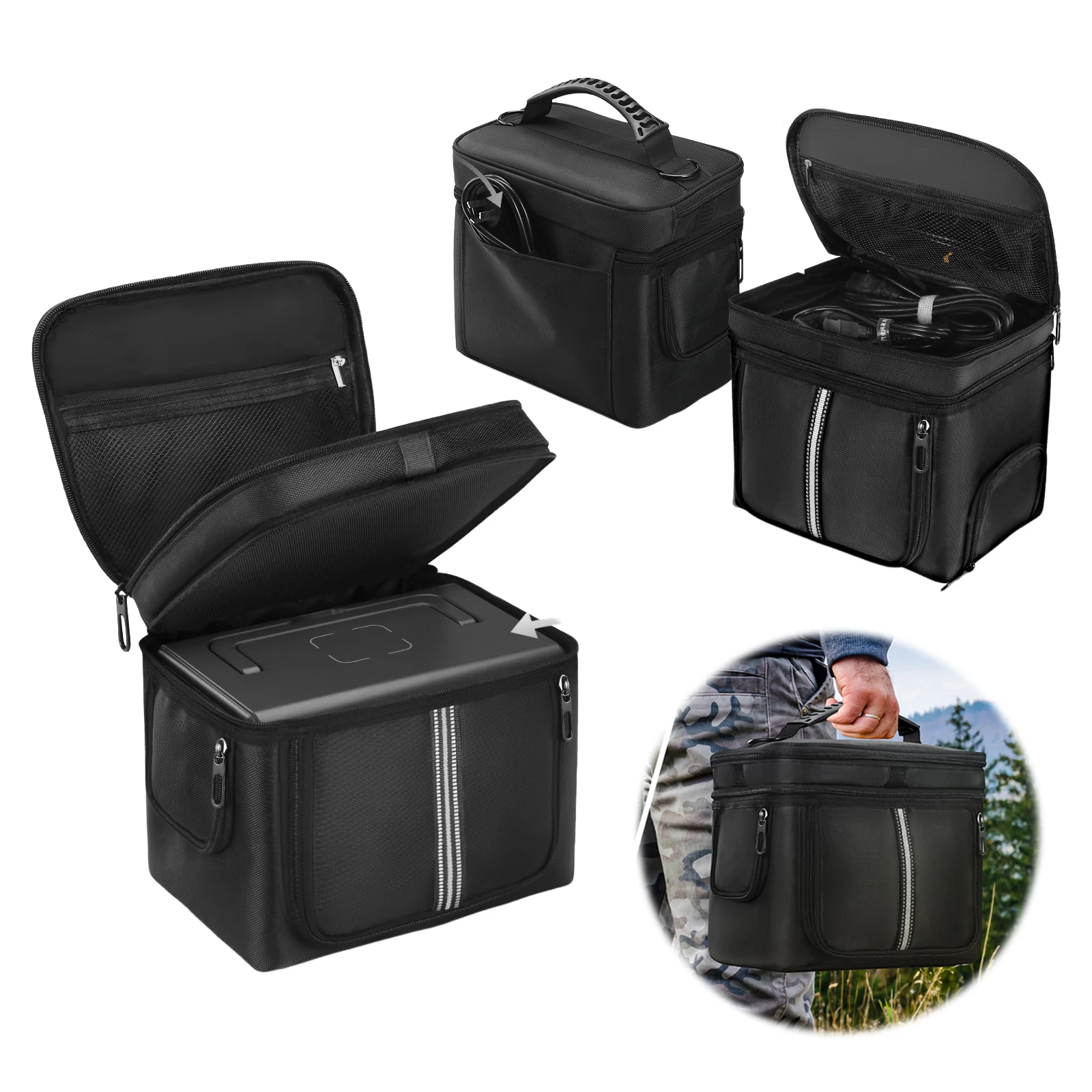 

Power Station Travel Bag Waterproof Power Station Storage Case Protective Pouch for BLUETTI Solar Generator EB3A 268Wh LiFePO4