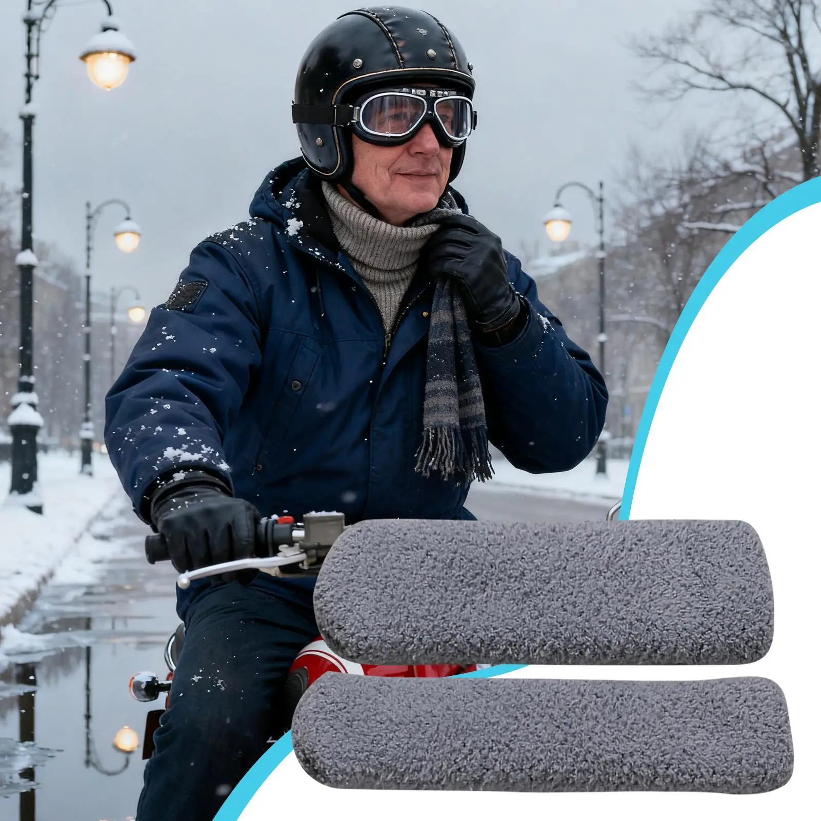 دراجة نارية اليد القبضات يغطي المضادة للانزلاق لينة التفاف دراجة نارية المقود الفرامل رافعة يغطي للمغامرة التنقل المبحرة قصيرة #4