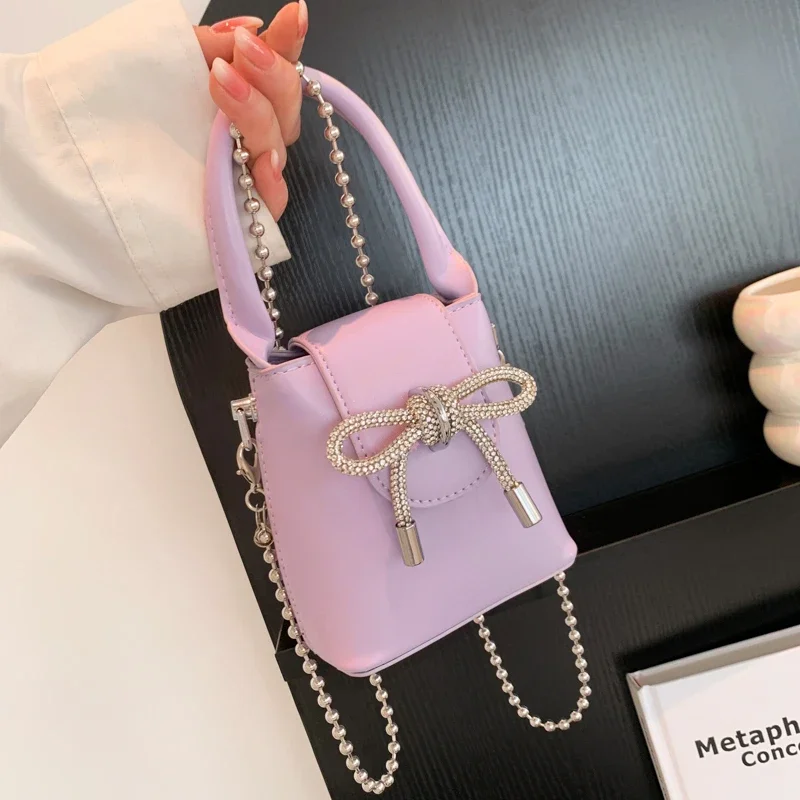 Fashion Small Crossbody Bags Women Mini PU Leather Shoulder Messenger Bag For Girls Pink Bolsas Ladies Phone Purse Zipper Flap