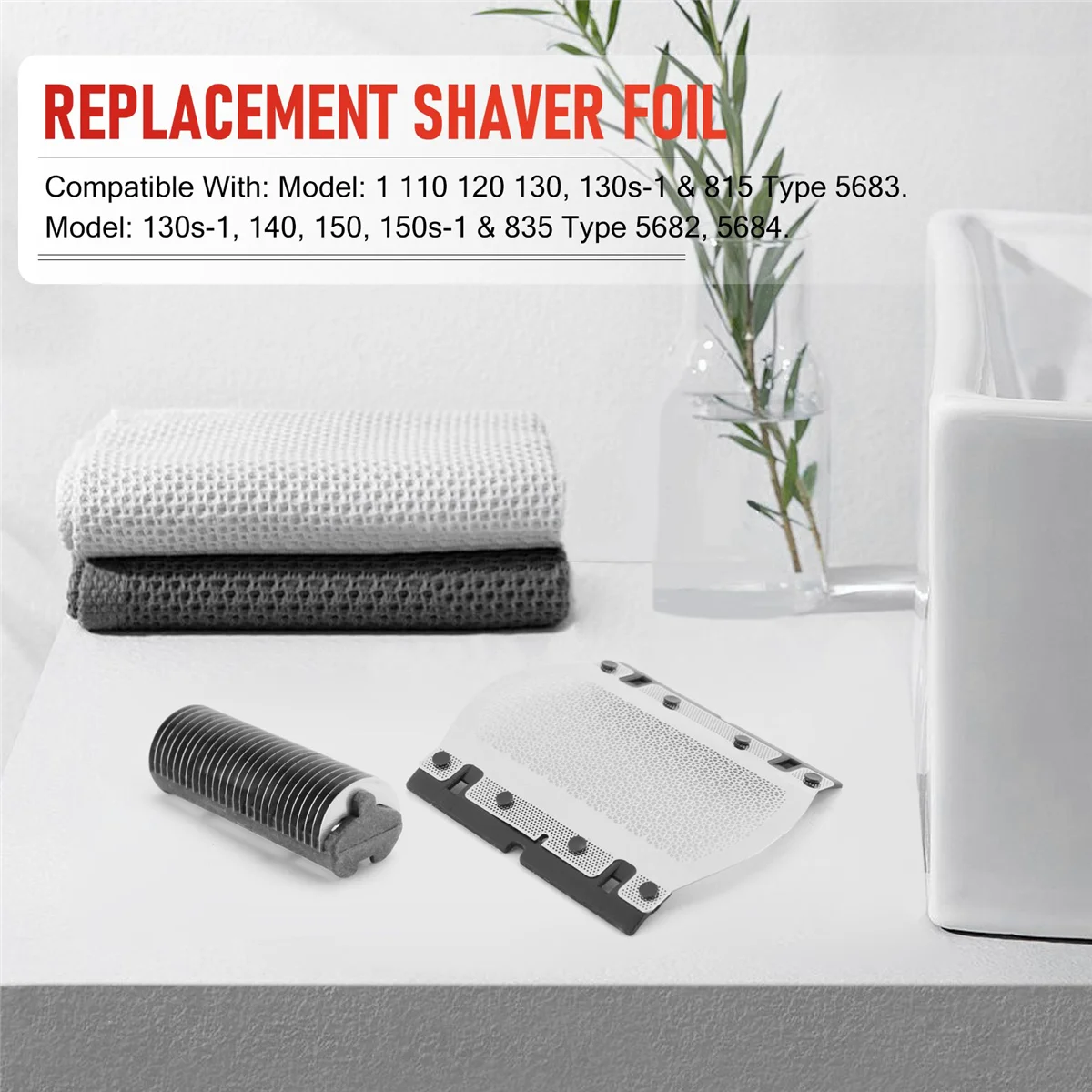 ABKR For Braun Electric Shaver Head Omentum 11B Series 1 110 120 130 140 150 150S-1 130S-1 5684 5685 Knife Net+Shaving Head