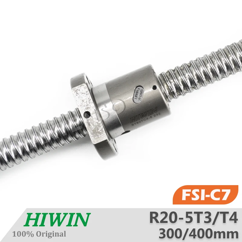 HIWIN FSI Ball Screw 2005 C7 Ball Nut R20 Lead 5mm CNC Industrial Machinery 300 400mm High Precision TBI Spindle SFU2005 CNC