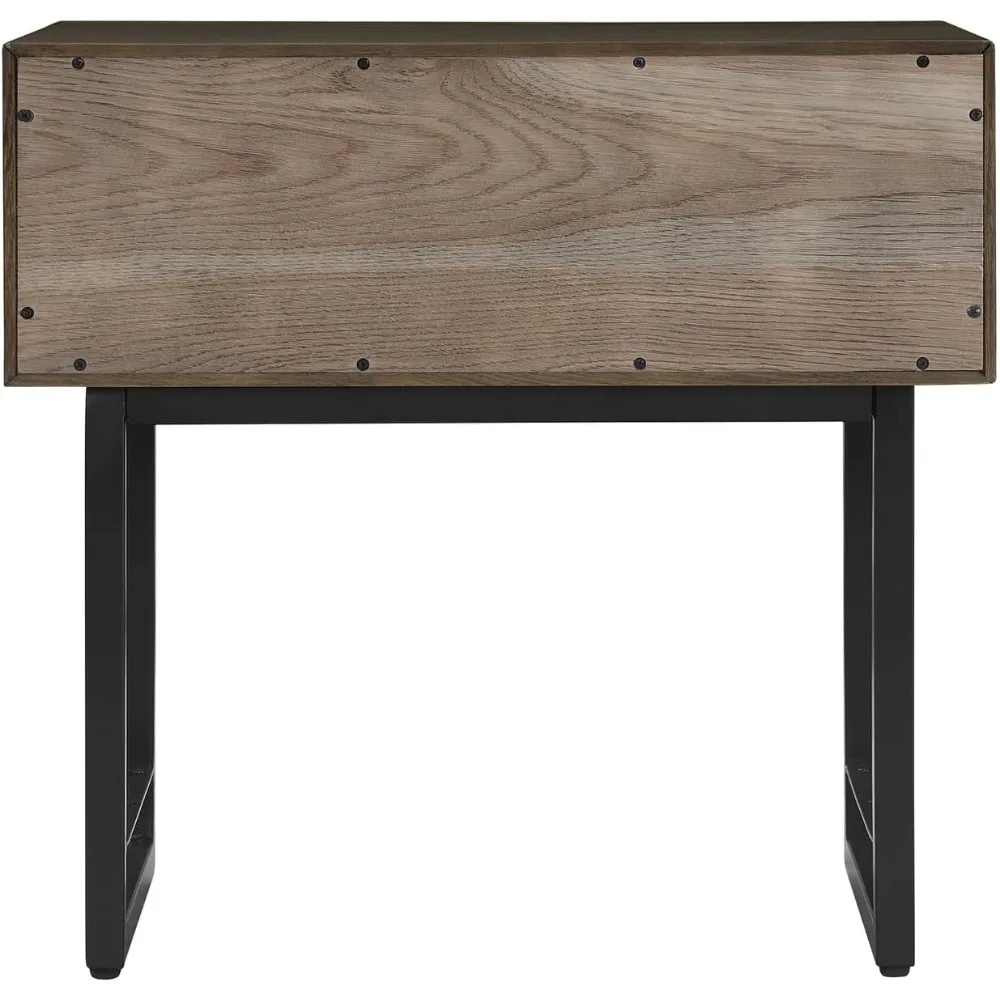 منضدة حديثة بدرج واحد بأرجل معدنية - أثاث غرفة نوم أنيق للاستخدام الداخلي الأنيق #4