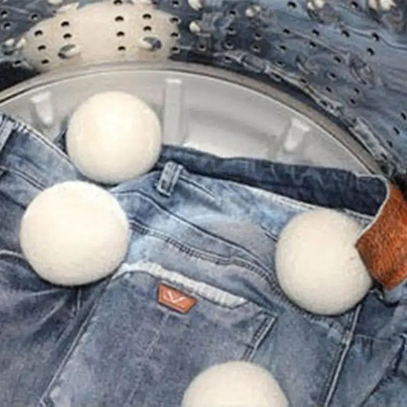 Reusable Wool Dryer Balls Softener Laundry Home Washing 5/7cm Fleece Dryer Balls Kit Useful Washing Machine Accessories