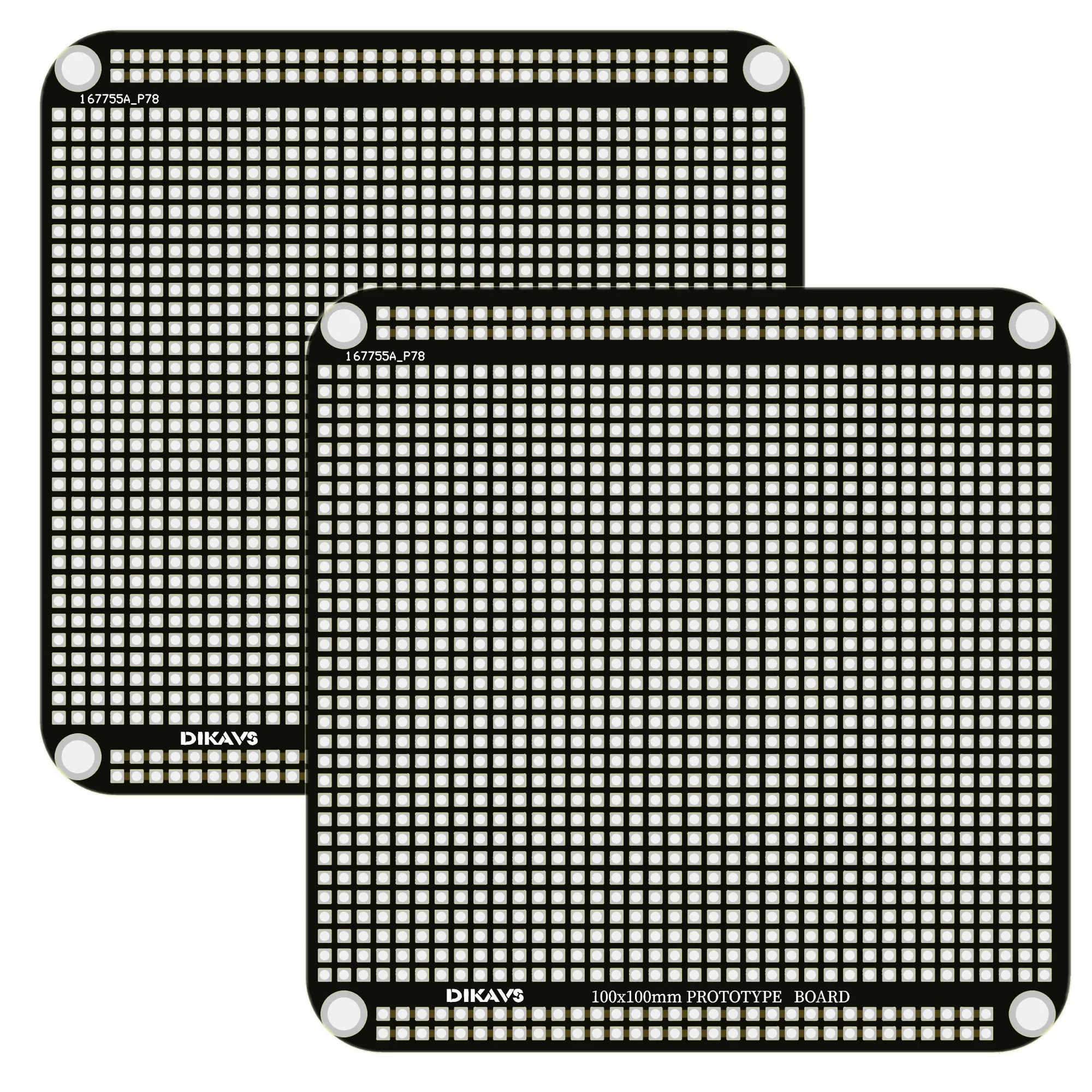 

100x100mm Solder Double Sided Pcb Through-Hole Circuit Board ProtoBoard Prototype Board (Pack of 2)